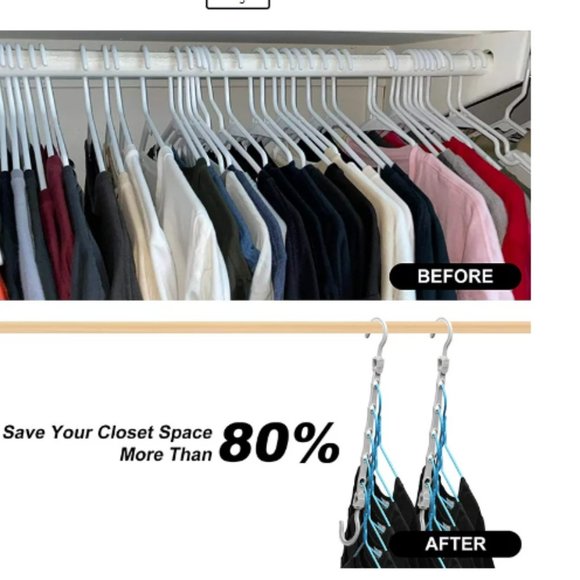 New 12 Pack Sturdy Closet Organizer Hanger for Heavy Clothes - Picture 5 of 8